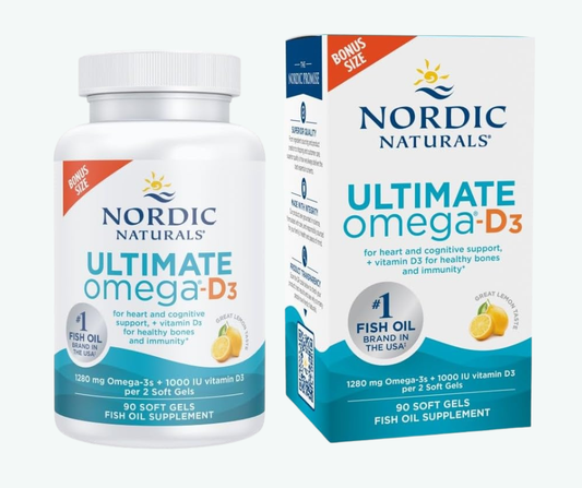Nordic Naturals - Ultimate Omega-D3 – Omega 3 + Vitamina D3 para Corazón, Cerebro e Inmunidad | Softgels