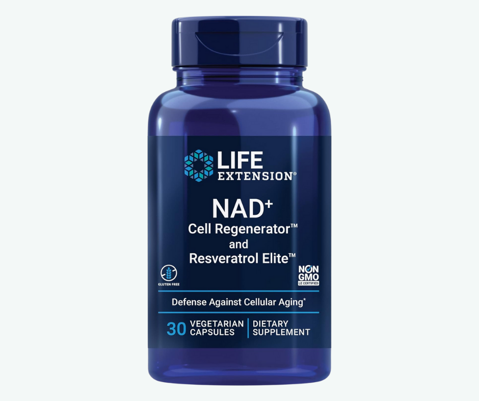 NAD+ Cell Regenerator & Resveratrol Elite – Apoyo para Energía Celular y Bienestar Antioxidante| Life Extension
