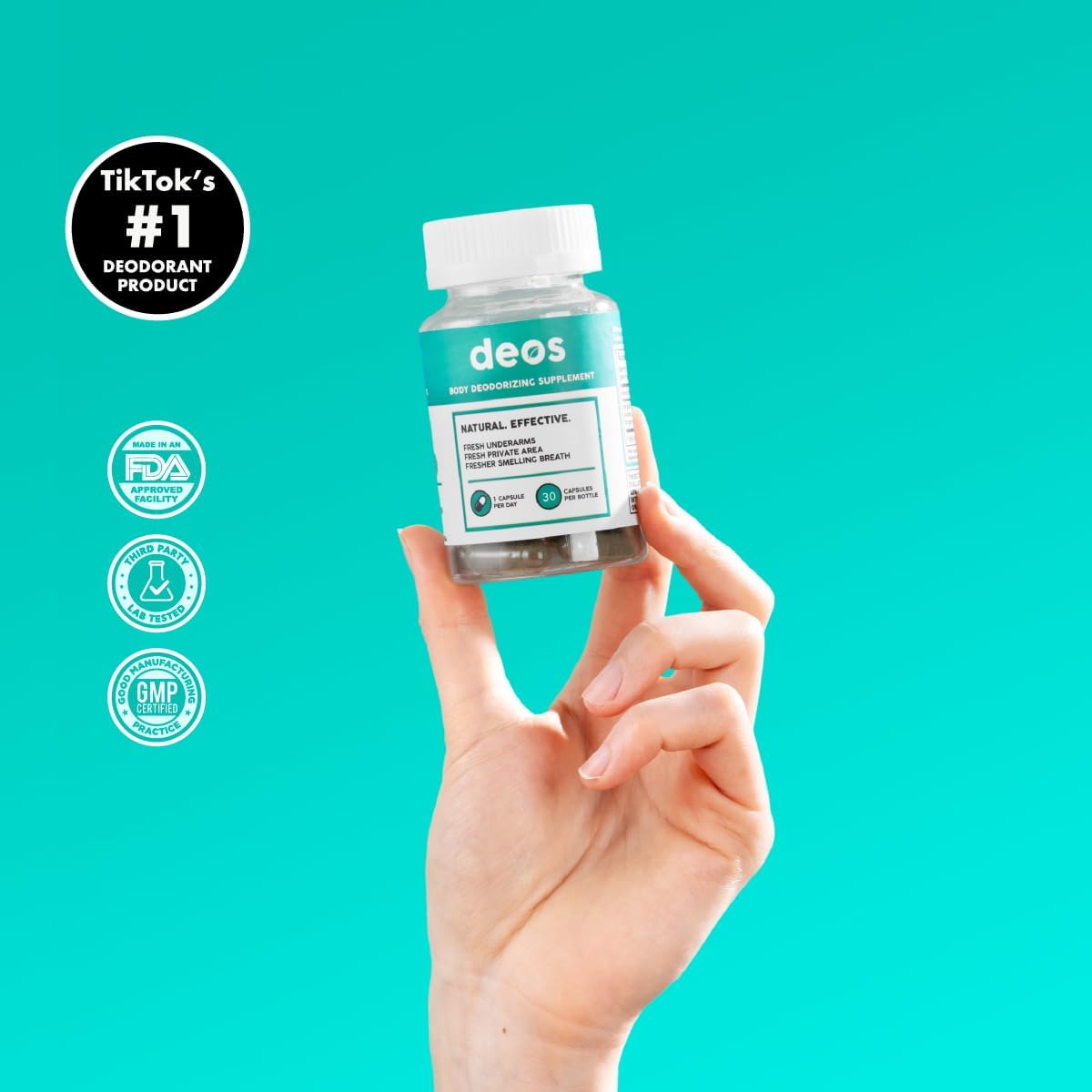 Deos 30 Cápsulas – Suplemento para Control del Olor Corporal y Apoyo Digestivo