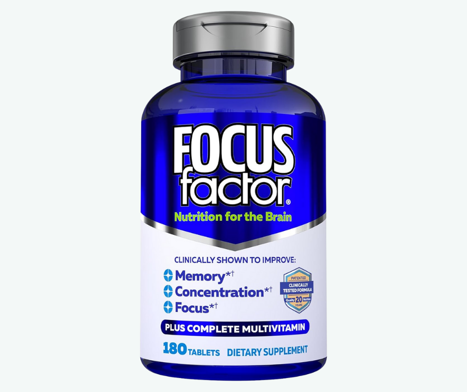 Focus Factor 180 Tabletas – Memoria, Concentración y Rendimiento Mental