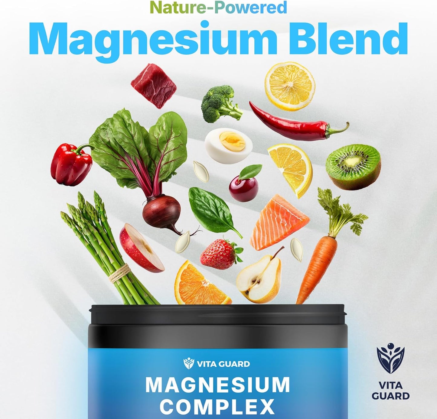 Magnesio Complex 1480 mg – 90 Cápsulas – Vita Guard