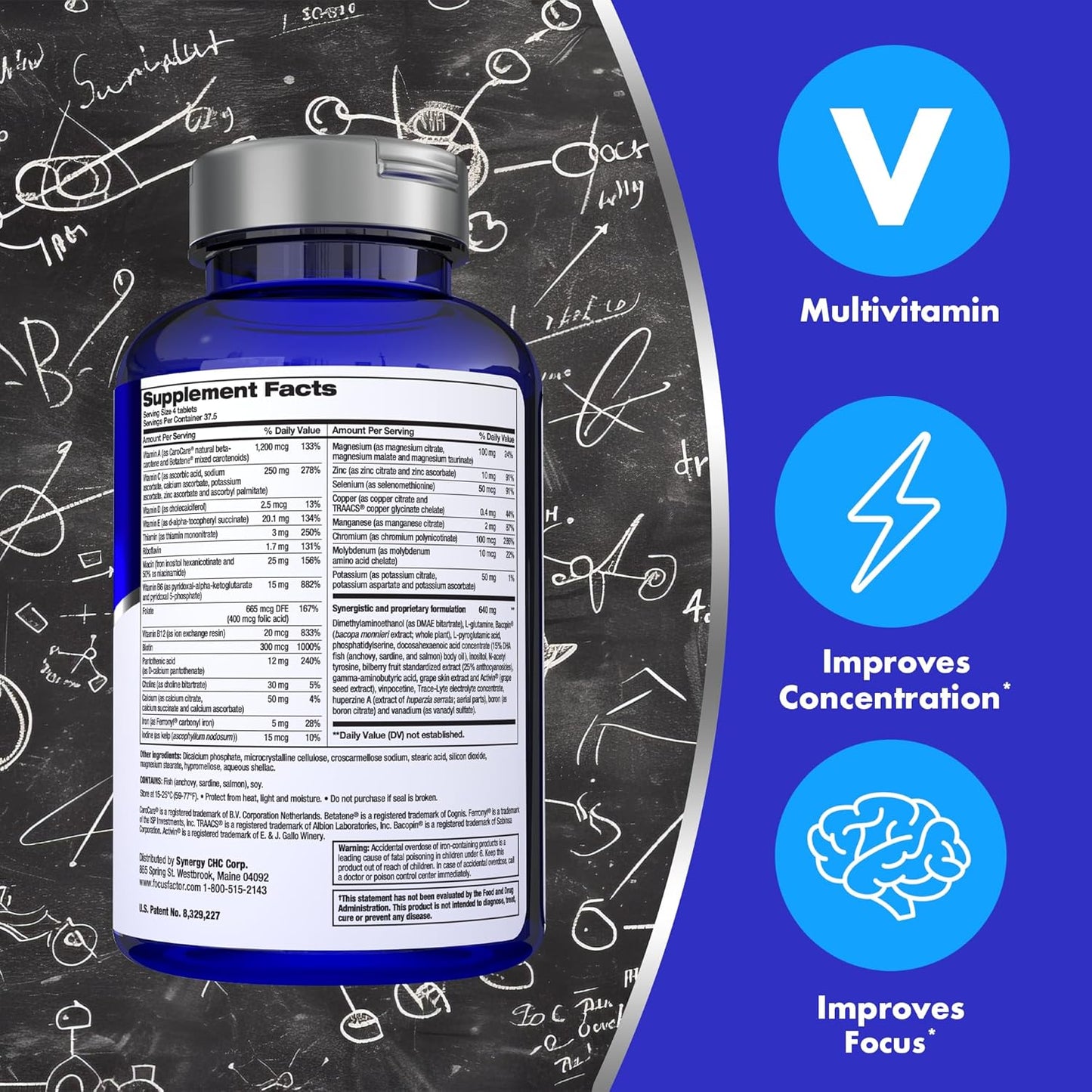 Focus Factor 180 Tabletas – Memoria, Concentración y Rendimiento Mental