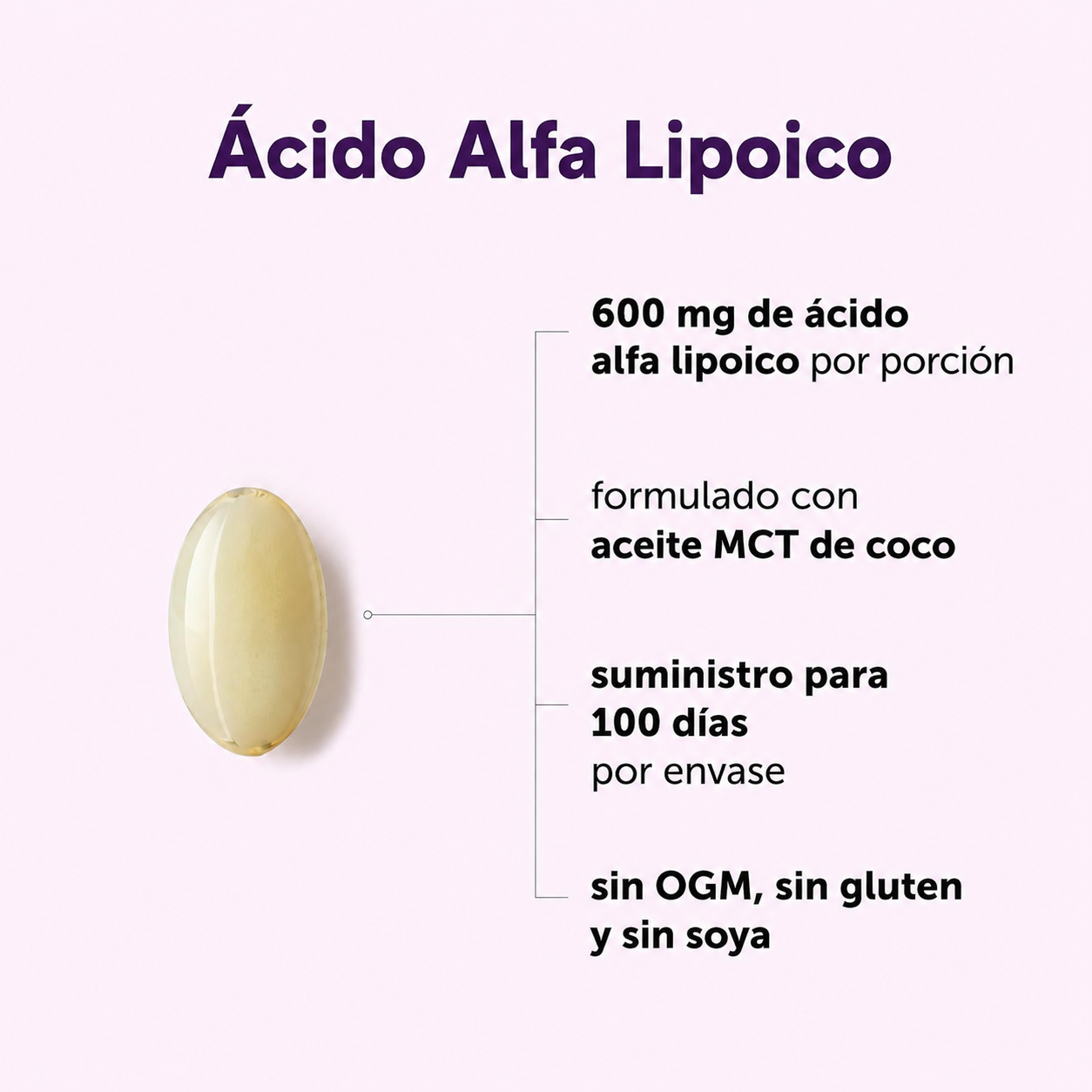 Micro Ingredients - Ácido Alfa Lipoico 600 mg con Aceite MCT | 300 Softgels