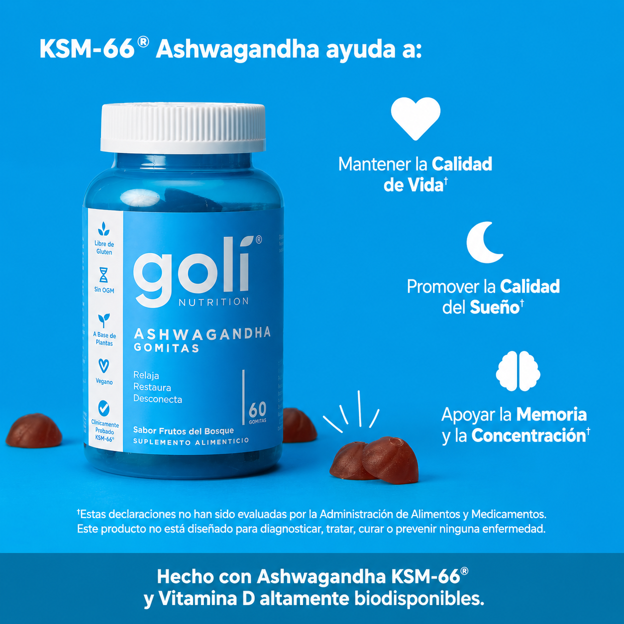 Ashwagandha Gummies – Gomitas para Estrés y Bienestar | Goli Nutrition