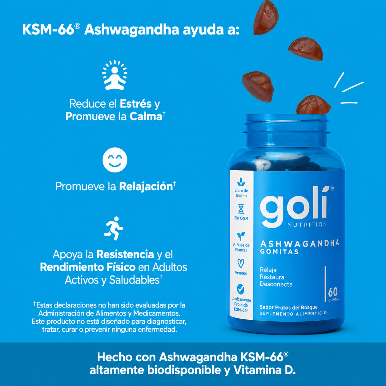 Ashwagandha Gummies – Gomitas para Estrés y Bienestar | Goli Nutrition