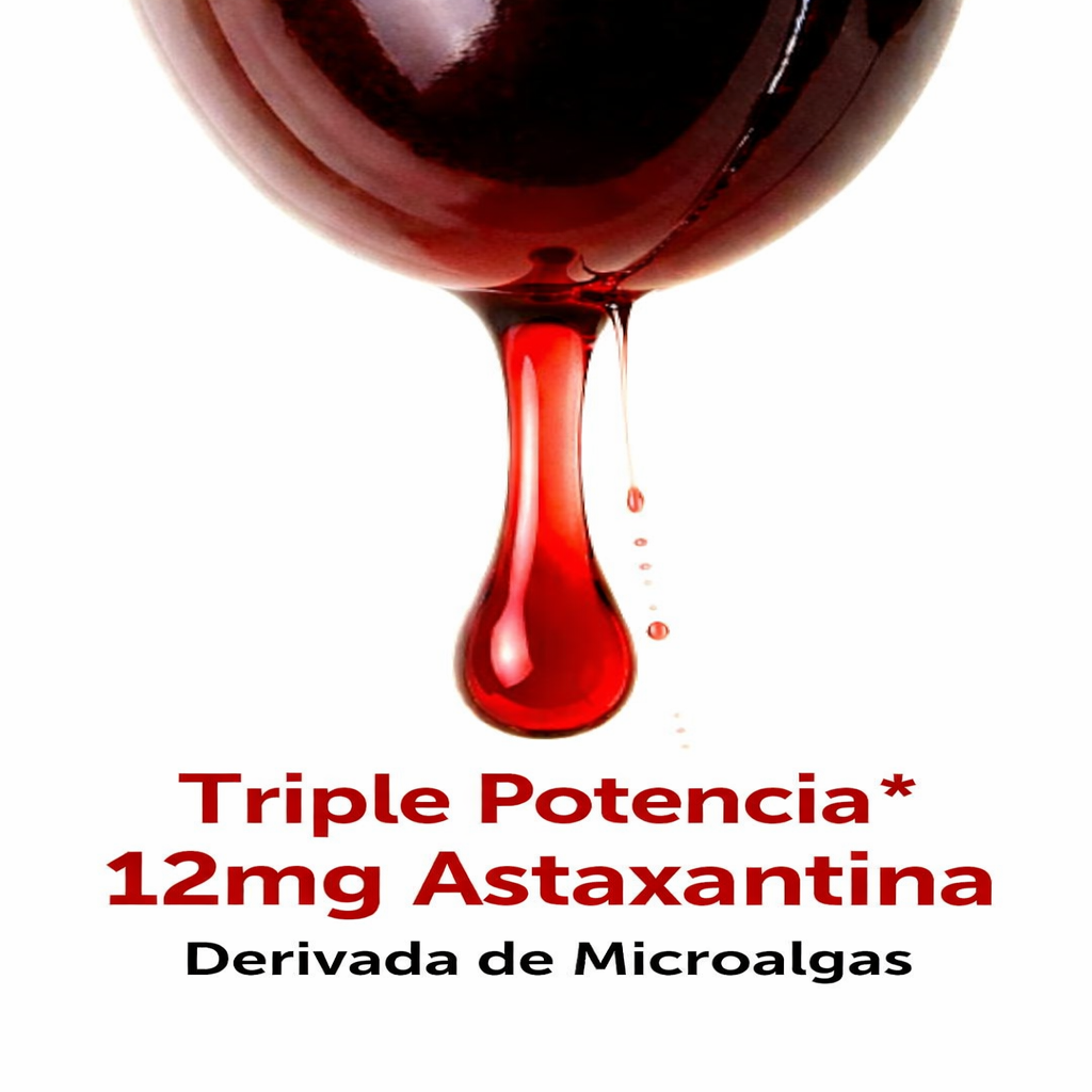 Micro Ingredients – Astaxantina 12 mg - Antioxidante Potente para Piel, Energía y Protección Celular | Softgels