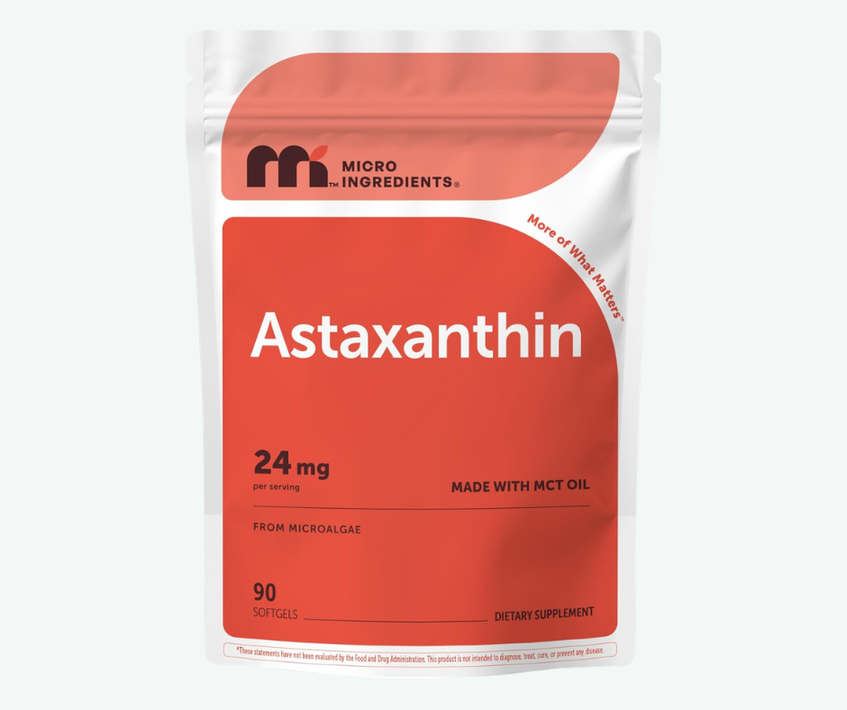 Micro Ingredients - Astaxantina 24 mg – Máxima Potencia Antioxidante para Piel, Energía y Anti-Edad | Softgels