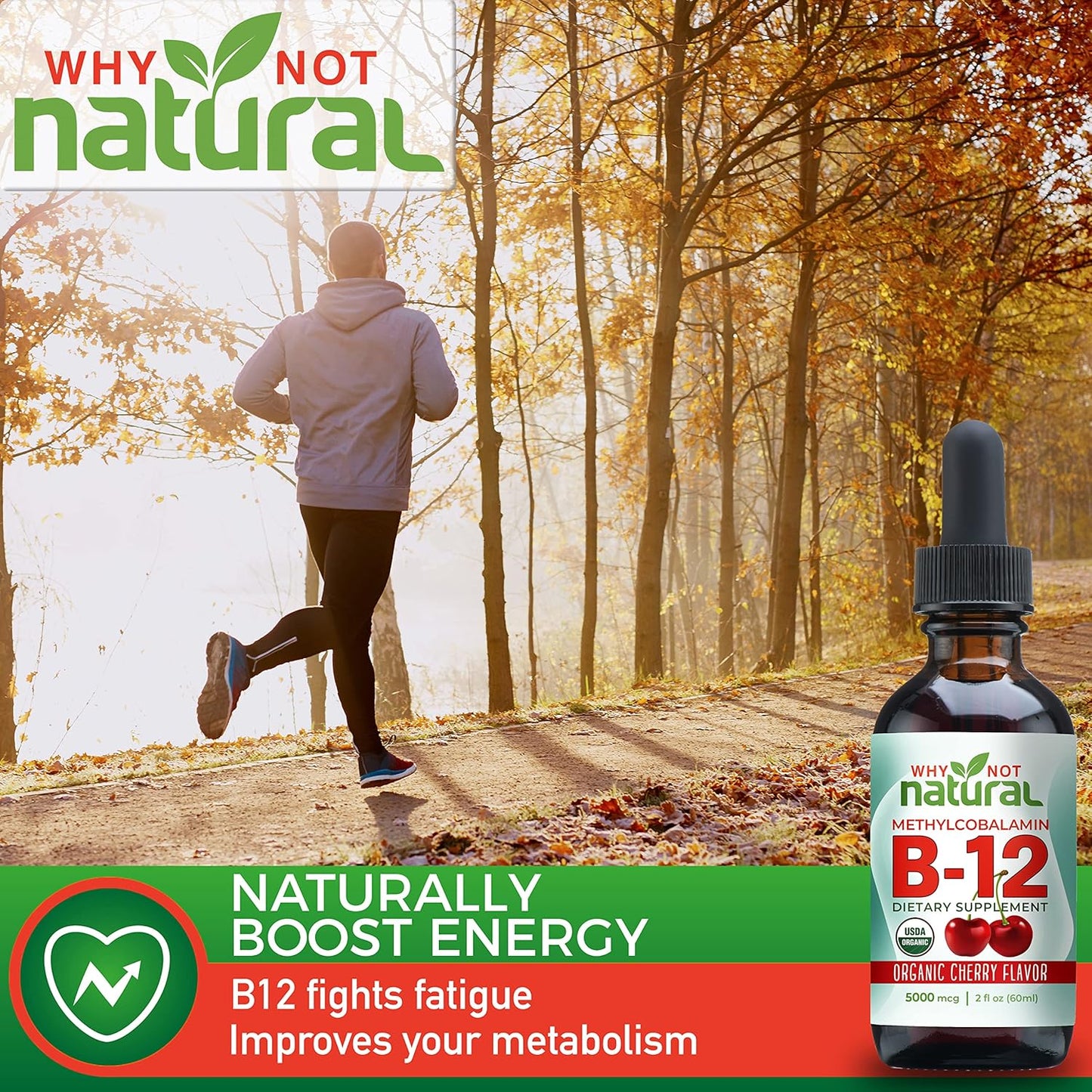 Vitamina B12 5000 mcg en Gotas – Energía y Sistema Nervioso | Why Not Natural