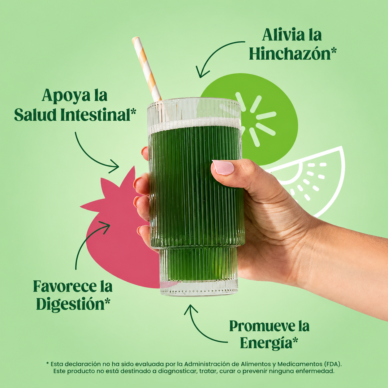 Bloom Nutrition - Polvo de Verduras y Superalimentos para la Salud Digestiva - Enzimas Digestivas, Probióticos, Espirulina, Clorela para la Hinchazón y el Bienestar Intestinal Sabor Fresa y Kiwi | Porciones