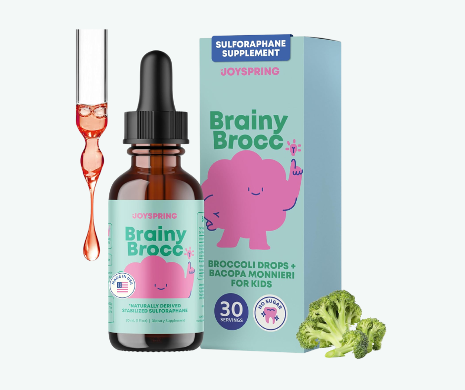 Brainy Brocc – Gotas Naturales para Concentración y Aprendizaje Infantil | JoySpring
