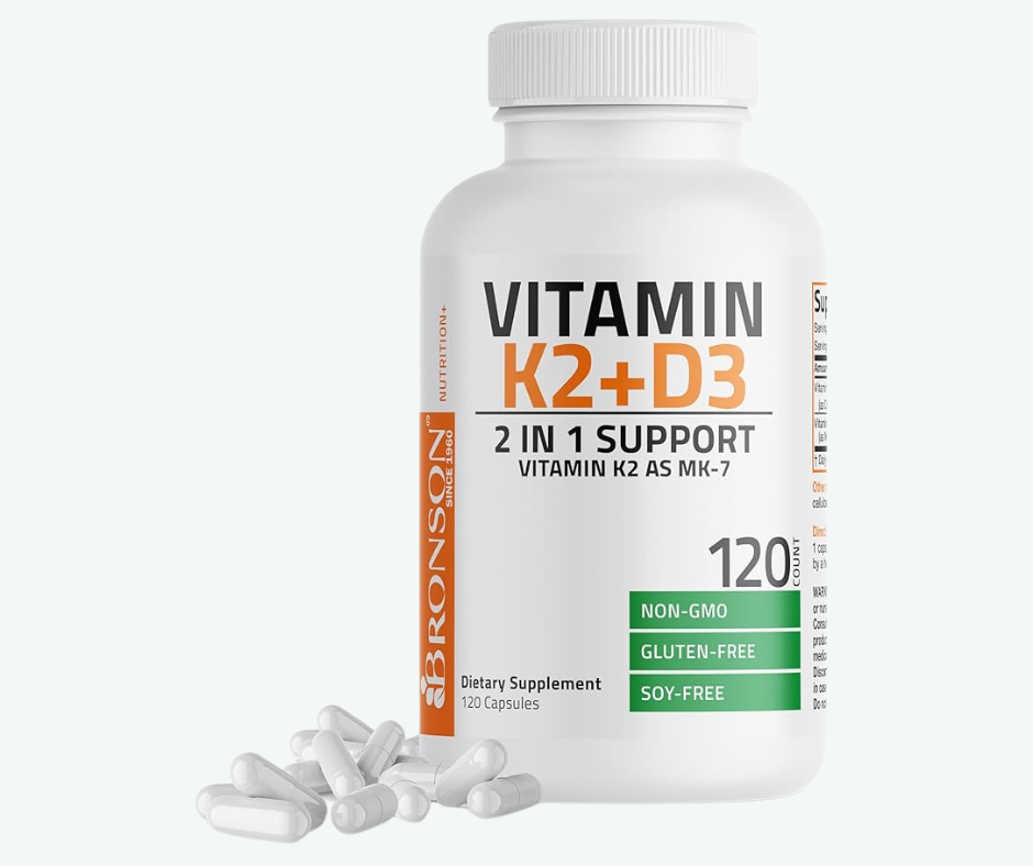Bronson - Vitamina K2 + D3 10,000 IU – Soporte para Huesos y Sistema Inmunológico | Cápsulas