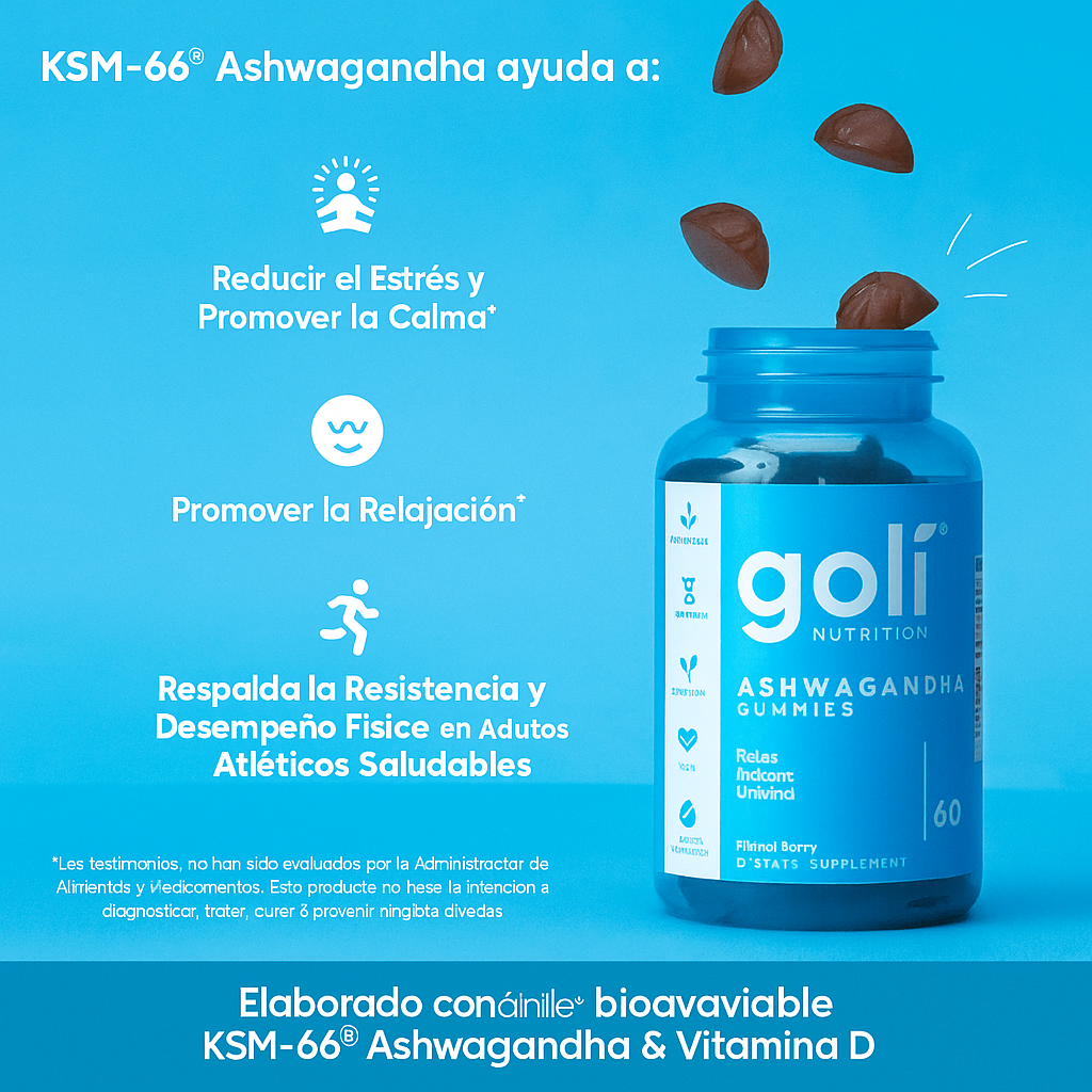 Ashwagandha Gummies – Gomitas para Estrés y Bienestar | Goli Nutrition