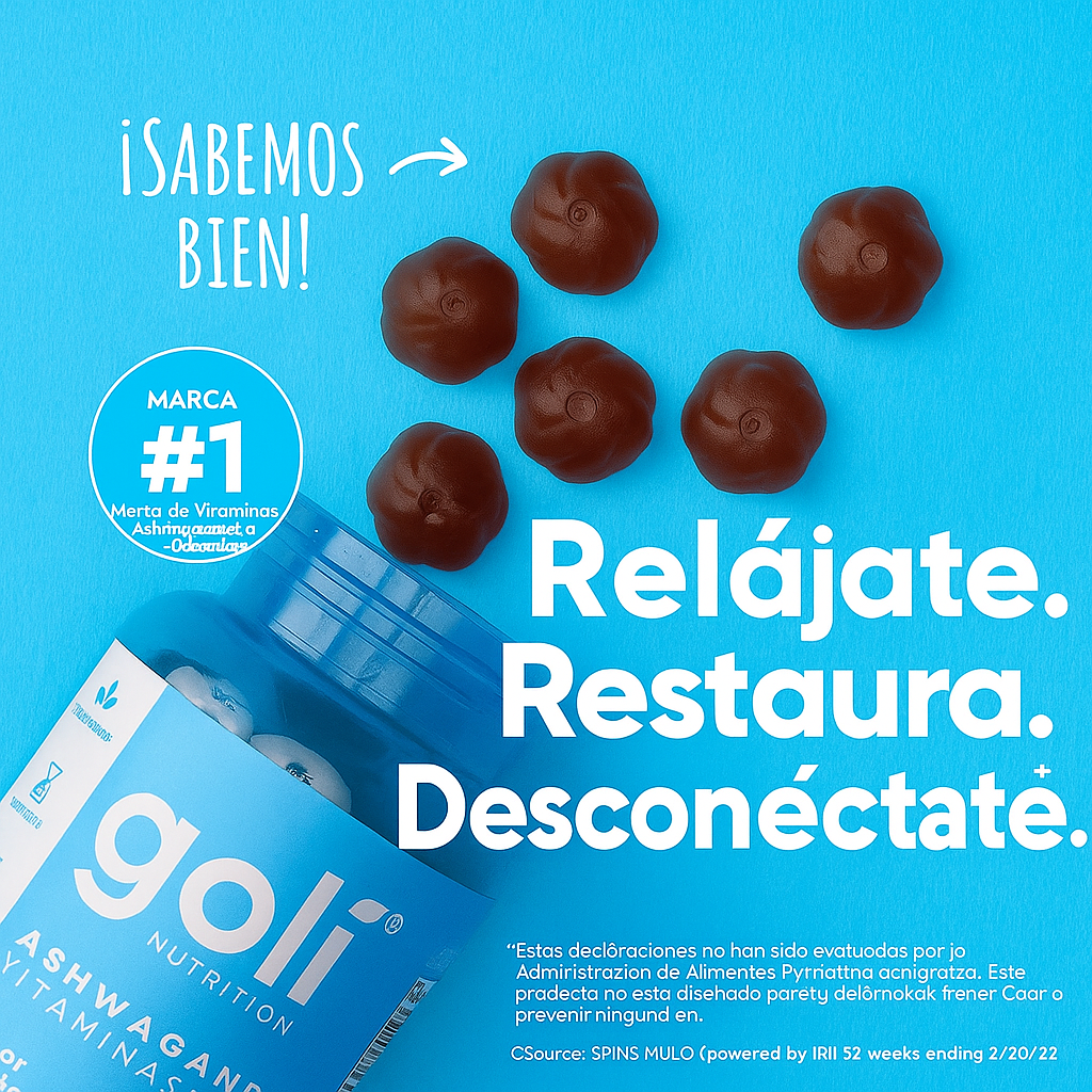 Ashwagandha Gummies – Gomitas para Estrés y Bienestar | Goli Nutrition
