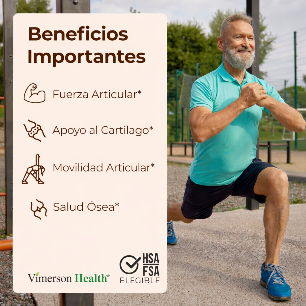 Glucosamina Chondroitin MSM Turmeric & Boswellia 90 Cápsulas | Soporte Articular – Vimerson Health