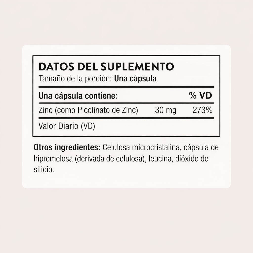 THORNE - Zinc Picolinato 30 mg – Zinc de Alta Absorción | Cápsulas