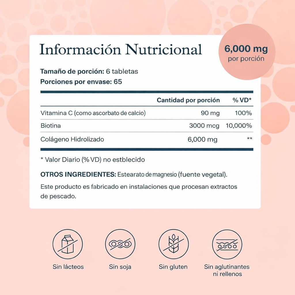 Youtheory - Colágeno + Biotin – Colágeno Hidrolizado con Biotina, Vitamina C y Complejo B para Cabello, Piel, Uñas y Articulaciones | 390 Tabletas