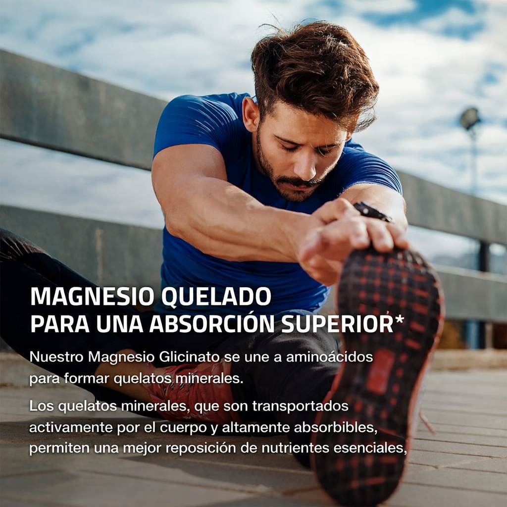 Glicinato de Magnesio 200 mg – Alta Absorción | Bronson | Cápsulas Vegetales | Apoyo para Estrés, Sueño y Músculos