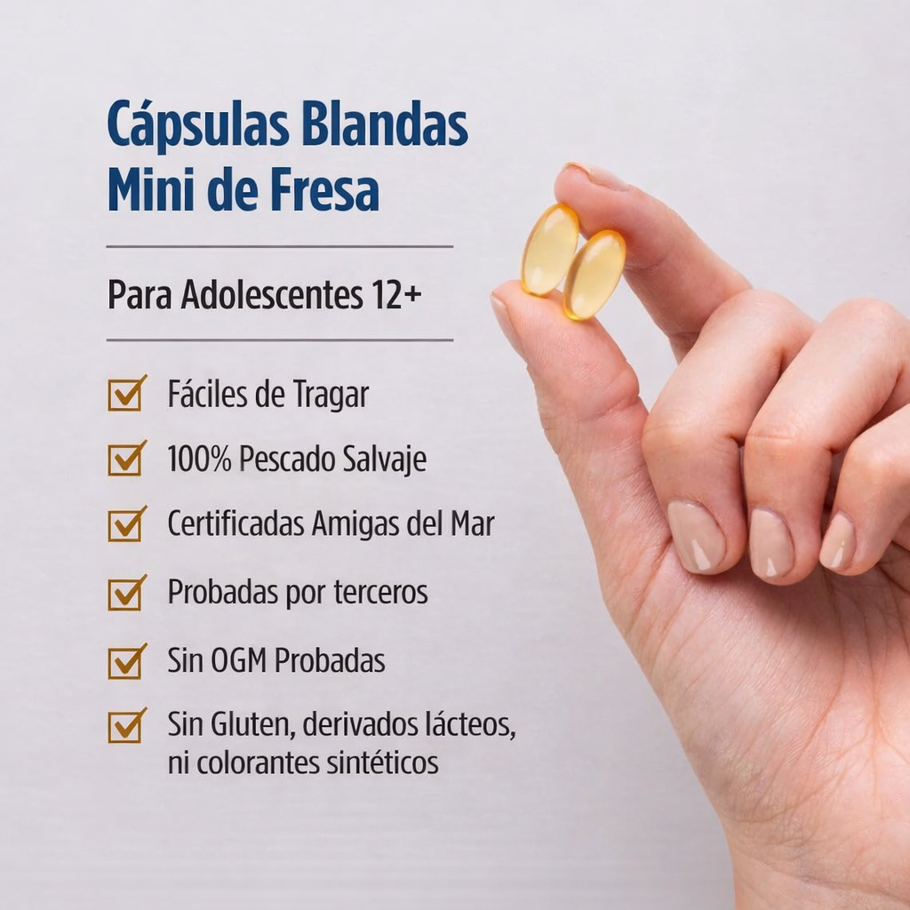 Nordic Naturals - Ultimate Omega Teen – Omega 3 para Adolescentes | Cerebro, Enfoque y Desarrollo | 60 Softgels