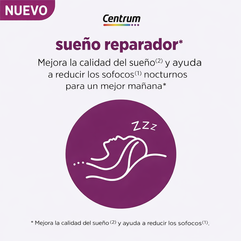 Haleon - Centrum Apoyo para la Menopausia | Sueño Reparador y Bienestar Hormonal | 28 Tabletas