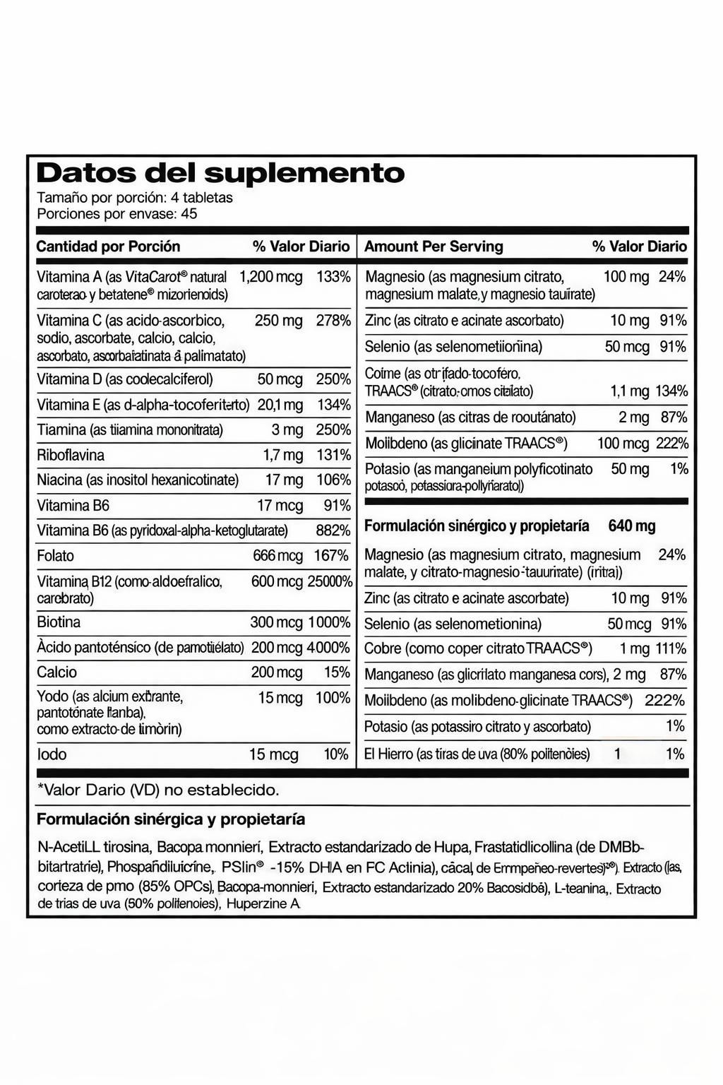 Focus Factor 180 Tabletas – Memoria, Concentración y Rendimiento Mental