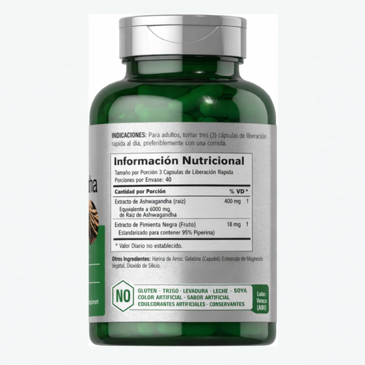 Ashwagandha 450 mg – Suplemento Herbal para Estrés y Bienestar | Horbaach