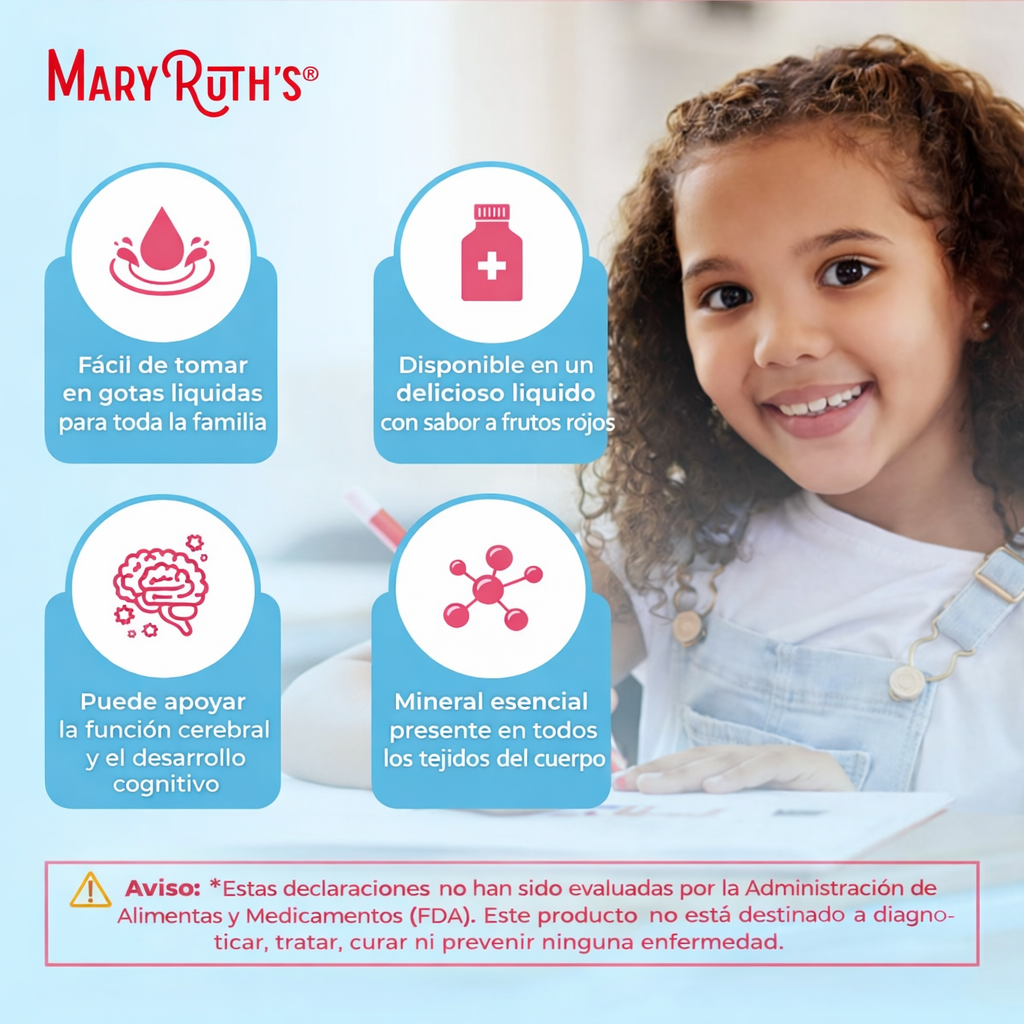 Organic Kids Ionic Zinc – Zinc Líquido Orgánico para Niños | Inmunidad y Desarrollo | MaryRuth’s