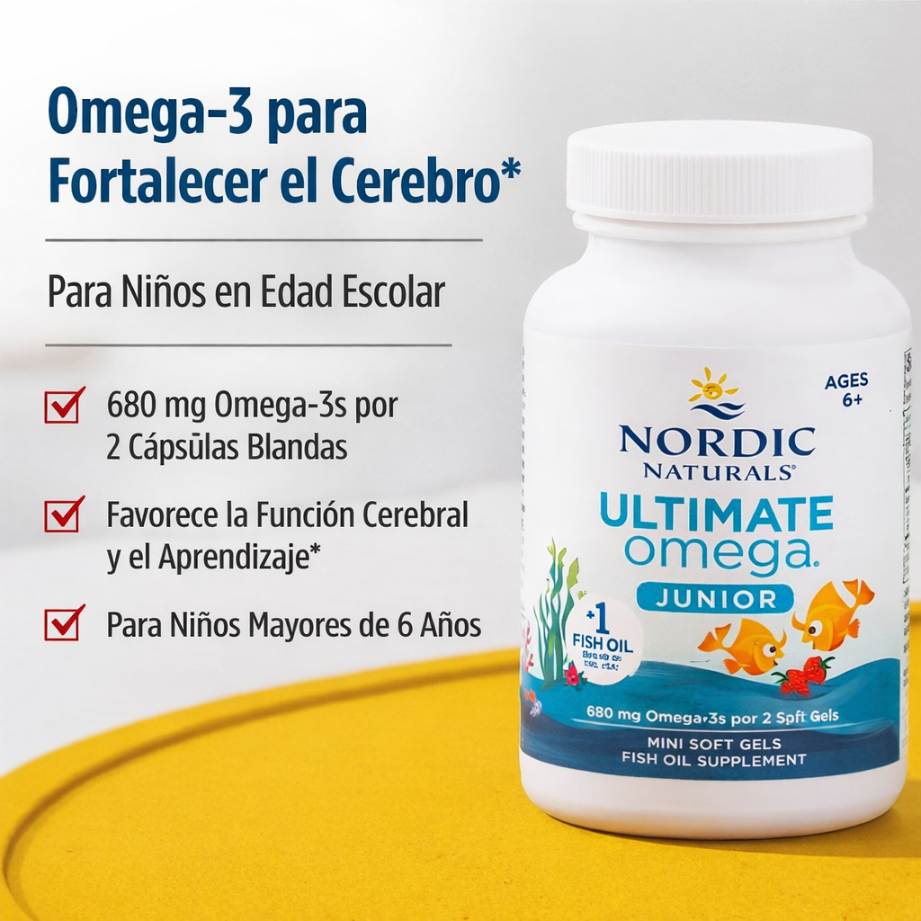 Ultimate Omega Junior 680 mg Omega-3 para Niños | 120 Mini Softgels
