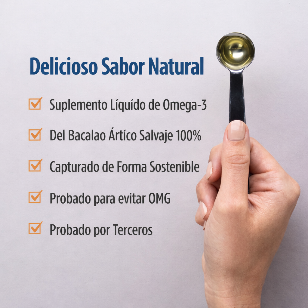 Arctic Cod Liver Oil Líquido 237 ml | Omega-3 Natural con Vitamina A y D