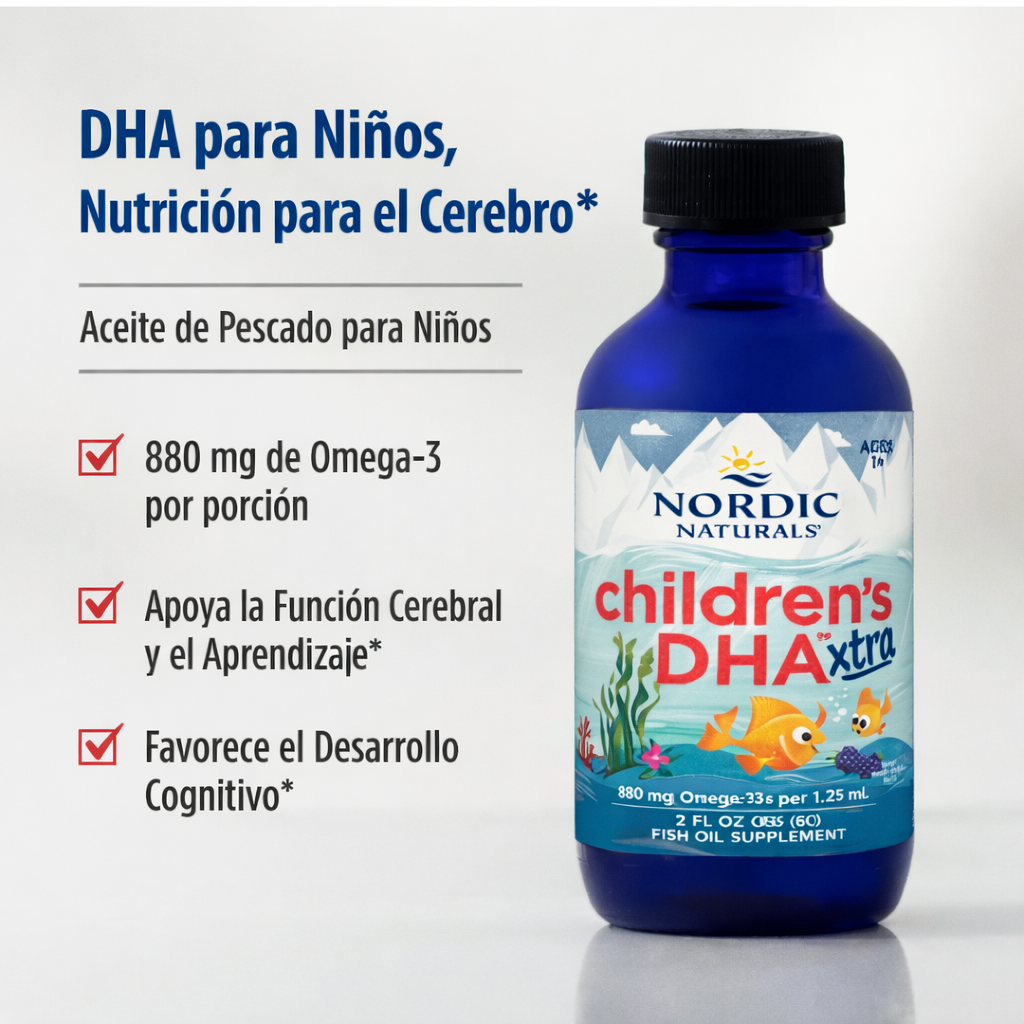 Children's DHA Xtra Omega-3 para Niños | 880 mg DHA + EPA | Nordic Naturals