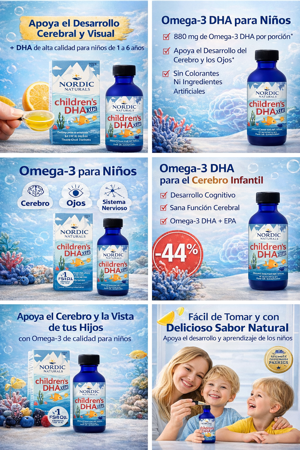 Children's DHA Xtra Omega-3 para Niños | 880 mg DHA + EPA | Nordic Naturals
