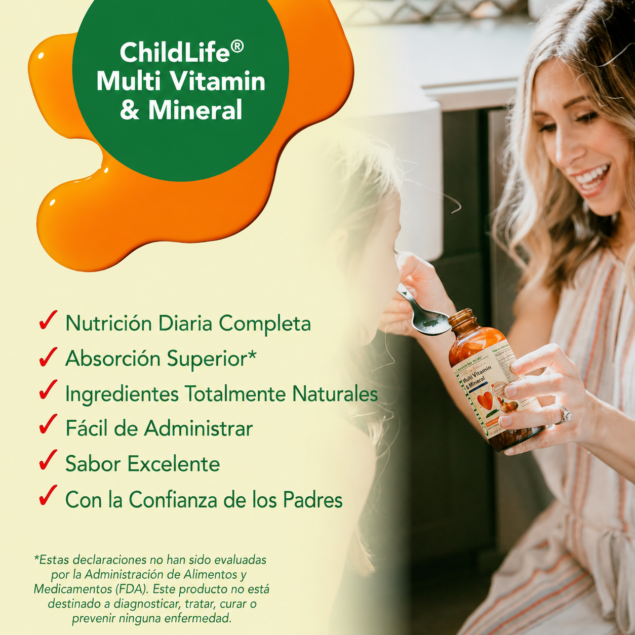ChildLife – Multivitamínico Líquido para Niños con Vitaminas y Minerales Esenciales | 237 mL
