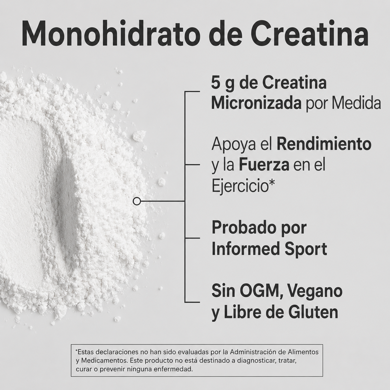 Sports Research – Creatina Monohidratada Micronizada Sin Sabor | 300 Gr, 500 Gr y 1 Kg