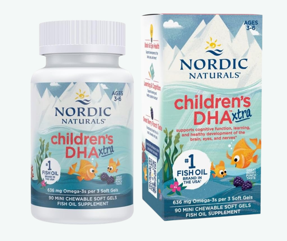 Nordic Naturals - Children’s DHA Xtra Omega-3 para Niños | 636 mg | 90 Softgels Masticables