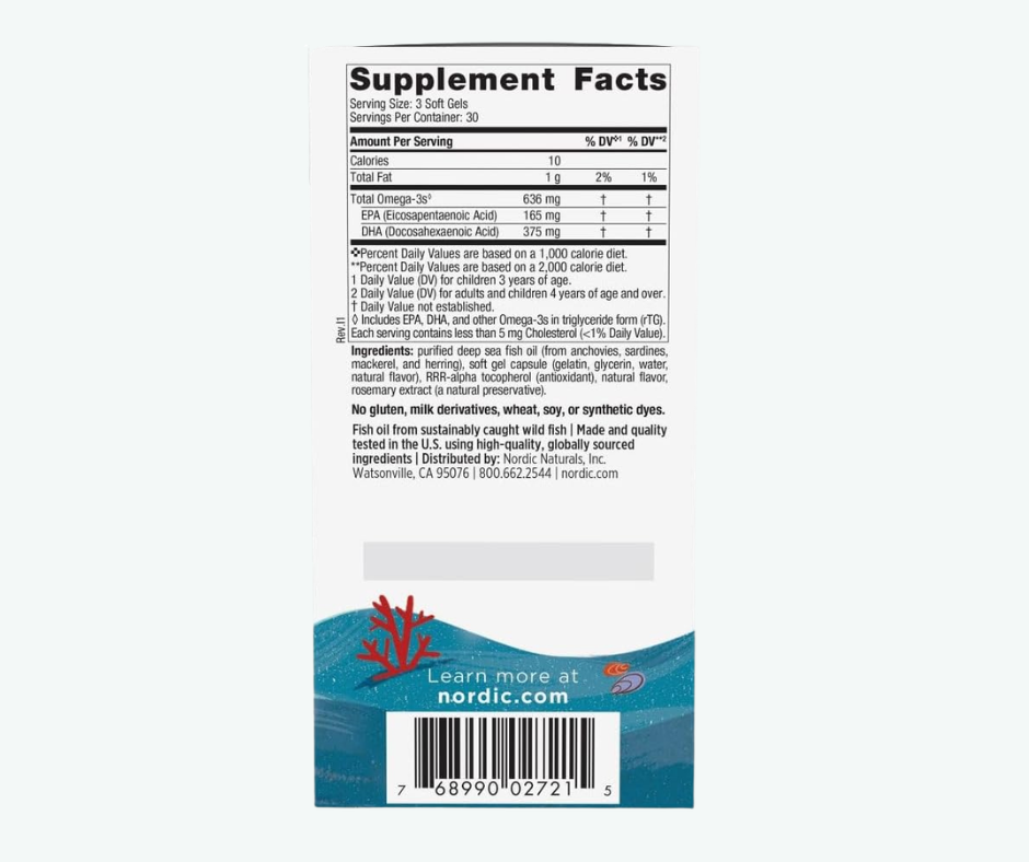 Nordic Naturals - Children’s DHA Xtra Omega-3 para Niños | 636 mg | 90 Softgels Masticables