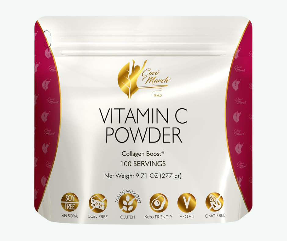 Cocó March - Vitamina C en Polvo + Colágeno – Colágeno con Vitamina C para Piel, Cabello y Articulaciones | 277 g
