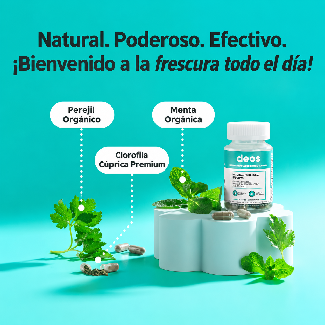 Deos 30 Cápsulas – Suplemento para Control del Olor Corporal y Apoyo Digestivo