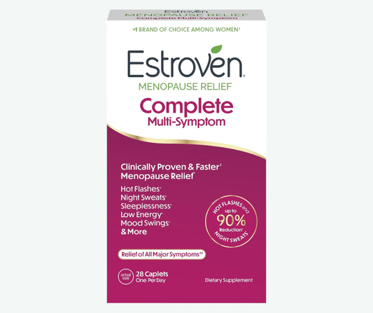 Estroven - Suplemento Completo para la Menopausia con Múltiples Síntomas, Destinado a Mujeres - Ingredientes Clínicamente Probados que Alivian los Síntomas de la Menopausia, los Sudores Nocturnos y los Sofocos | 28 Cápsulas