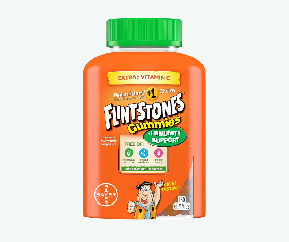 Bayer - Gomitas de Los Picapiedra (Flintstones) + Refuerzo Inmunitario - Multivitamínico Infantil con Vitamina C | 150 Gomitas