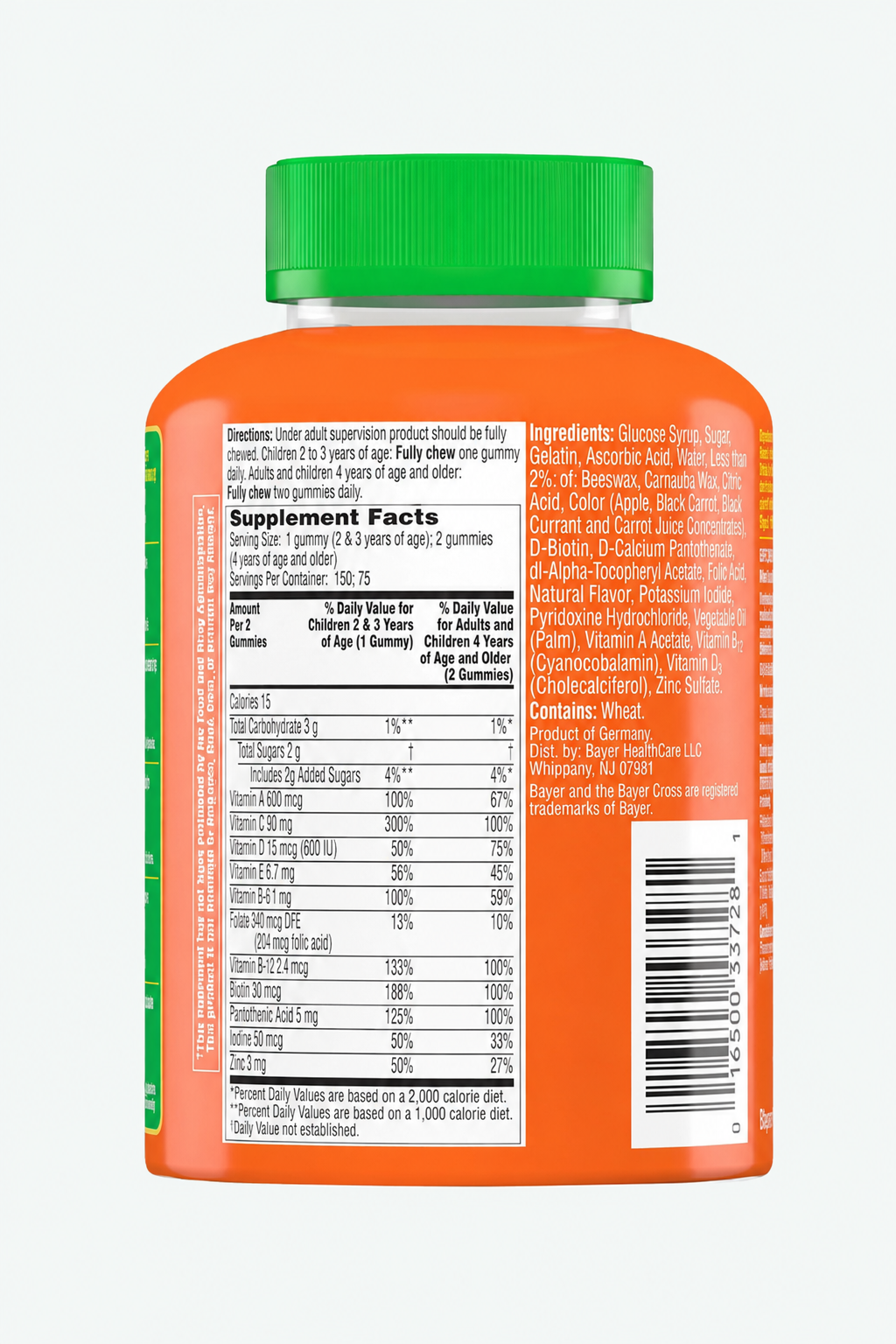 Bayer - Gomitas de Los Picapiedra (Flintstones) + Refuerzo Inmunitario - Multivitamínico Infantil con Vitamina C | 150 Gomitas