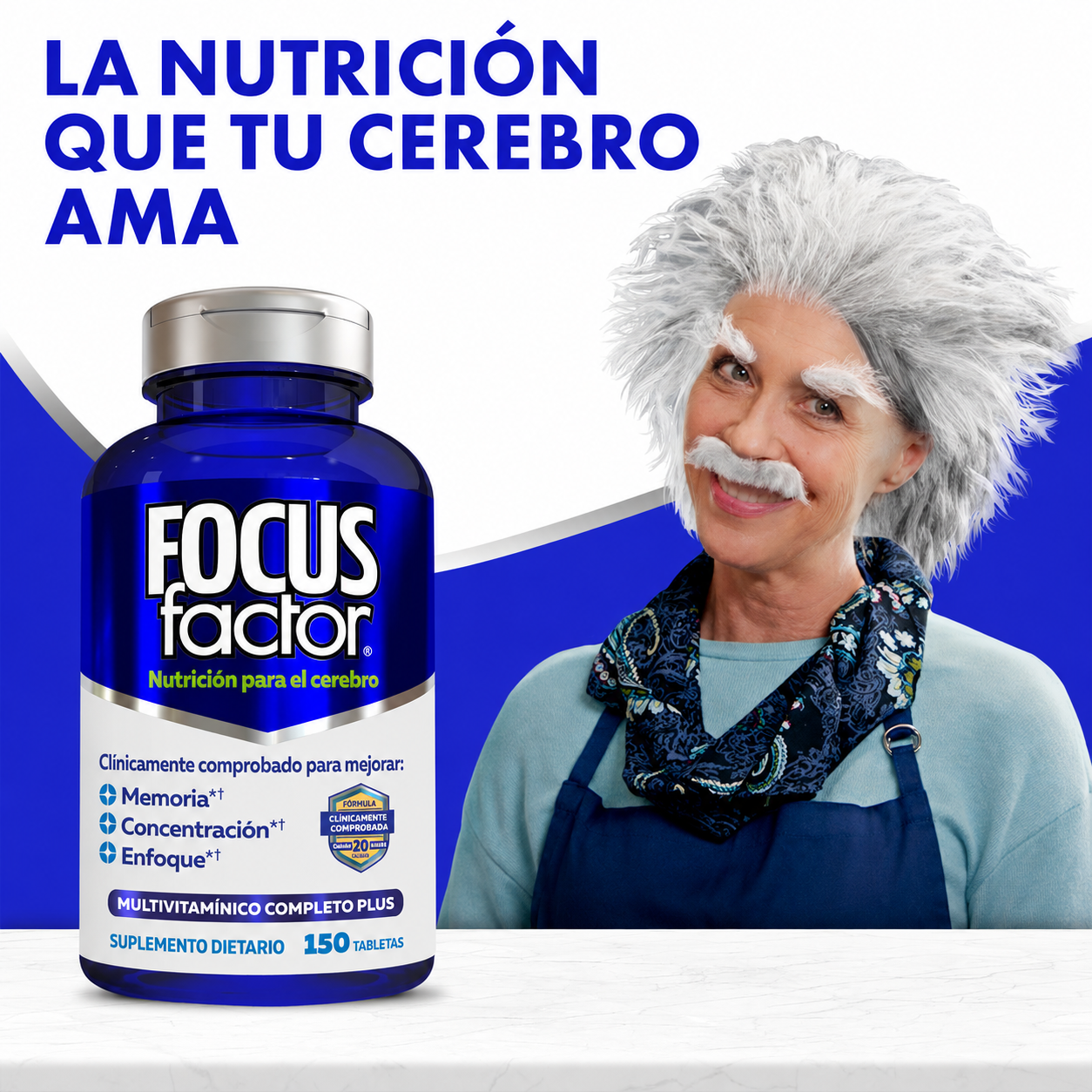 Synergy - Focus Factor - Memoria, Concentración y Rendimiento Mental | 180 Tabletas