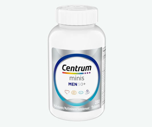 GSK - Centrum Minis Multivitamínico para Hombres Mayores de 50 Años - Suplemento Multivitamínico y Multimineral, Vitamina D3, Vitaminas del Grupo B y Zinc - Favorece la Memoria y las Funciones Cognitivas en las Personas Mayores | 280 Tabletas