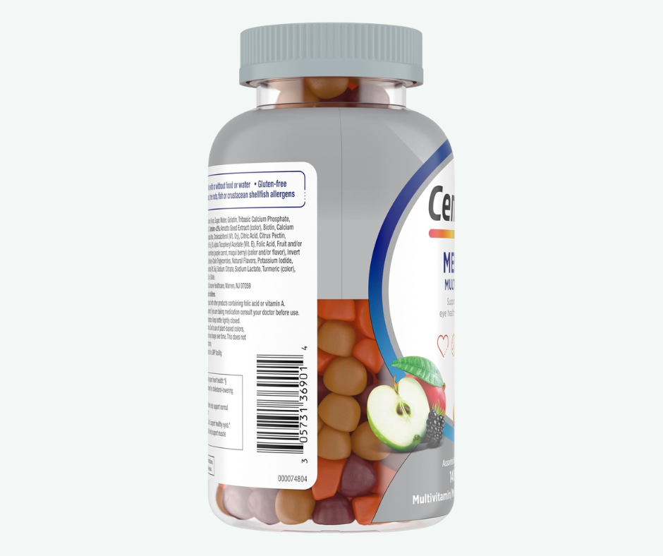 GSK - Centrum Multi Gomitas para Hombres Mayores de 50 Años - Suplemento Multivitamínico y Multimineral con Vitaminas D3, E, B6 y B12 con Sabor a Frutas Variadas | 140 Gomitas
