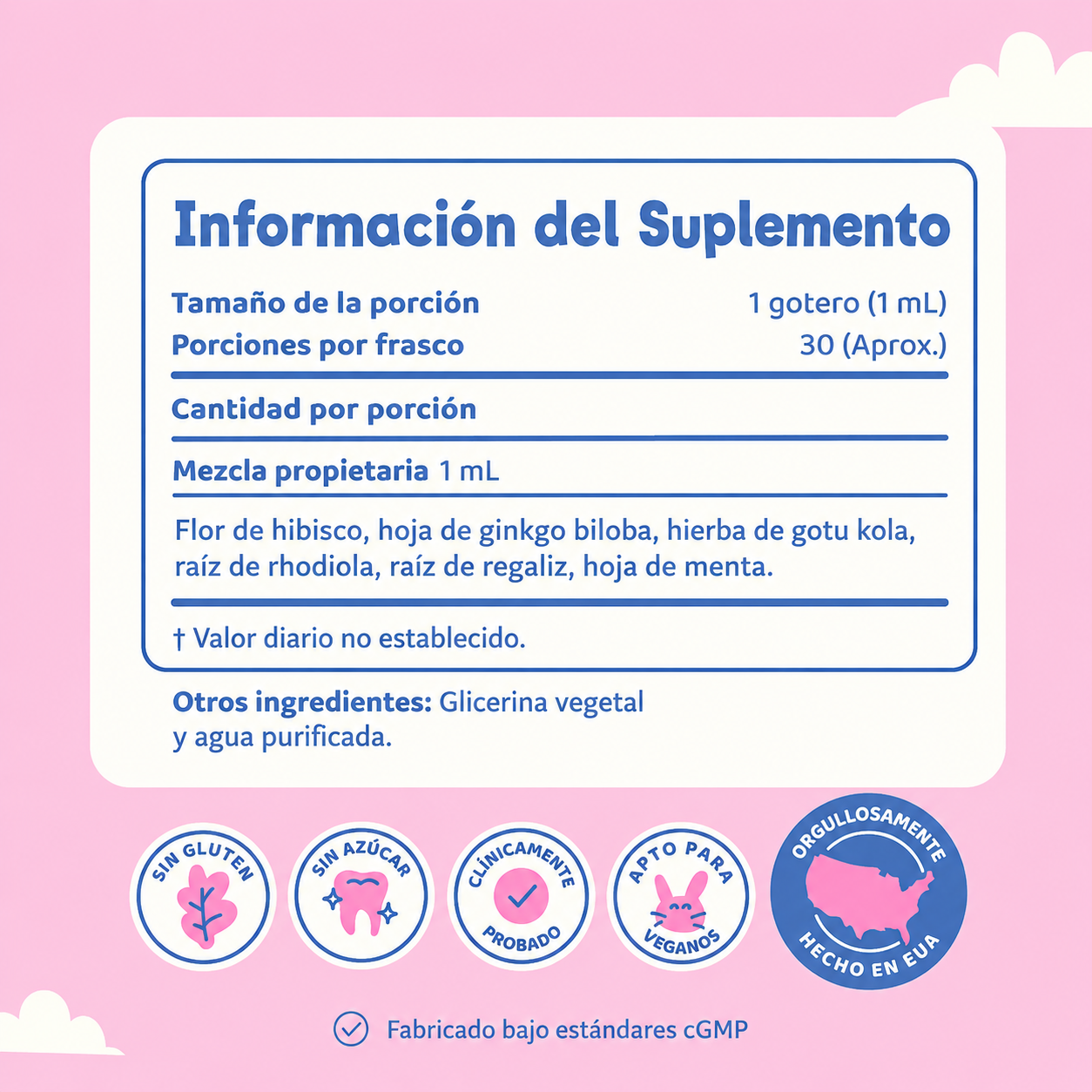 JoySpring - Genius Drops (Ginkgo Biloba para Niños) | Enfoque, Atención y Concentración | 30 ml
