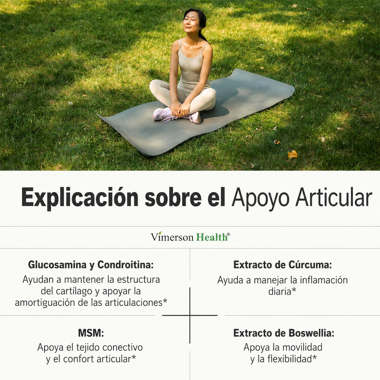 Vimerson Health - Glucosamina, Condroitina, MSM, Cúrcuma y Boswellia - Soporte Articular | 90 Cápsulas