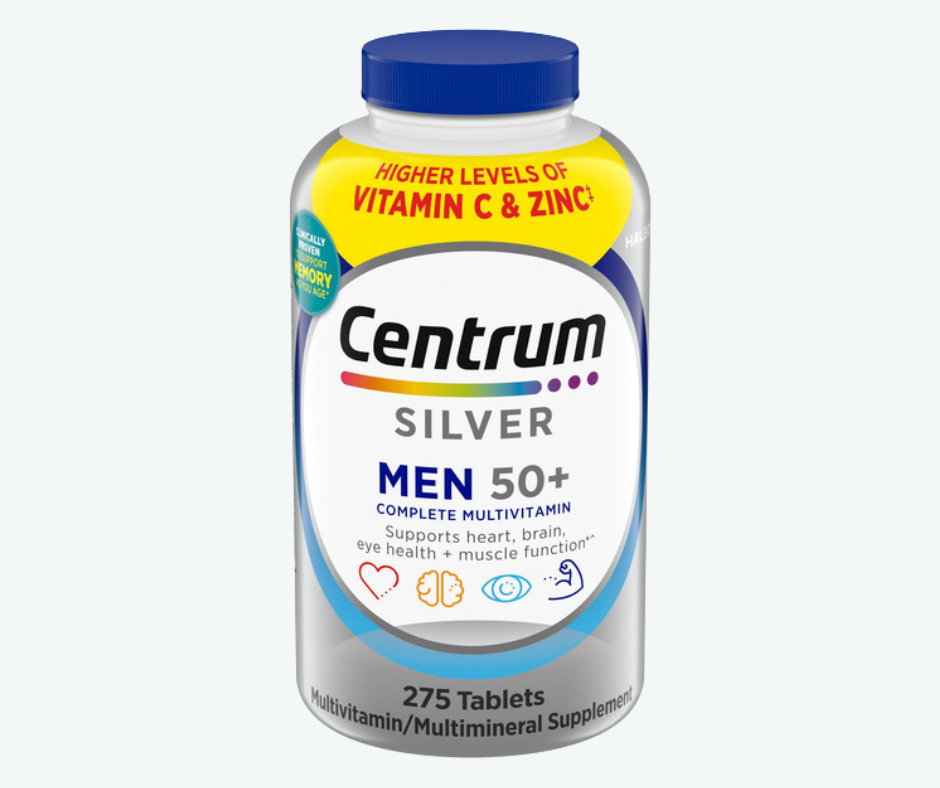 Haleon - Centrum para Hombres Mayores de 50 Años - Suplemento Multivitamínico y Multimineral, Vitamina D3, Vitaminas del Grupo B y Zinc - Favorece la Memoria y las Funciones Cognitivas en las Personas Mayores | Tabletas
