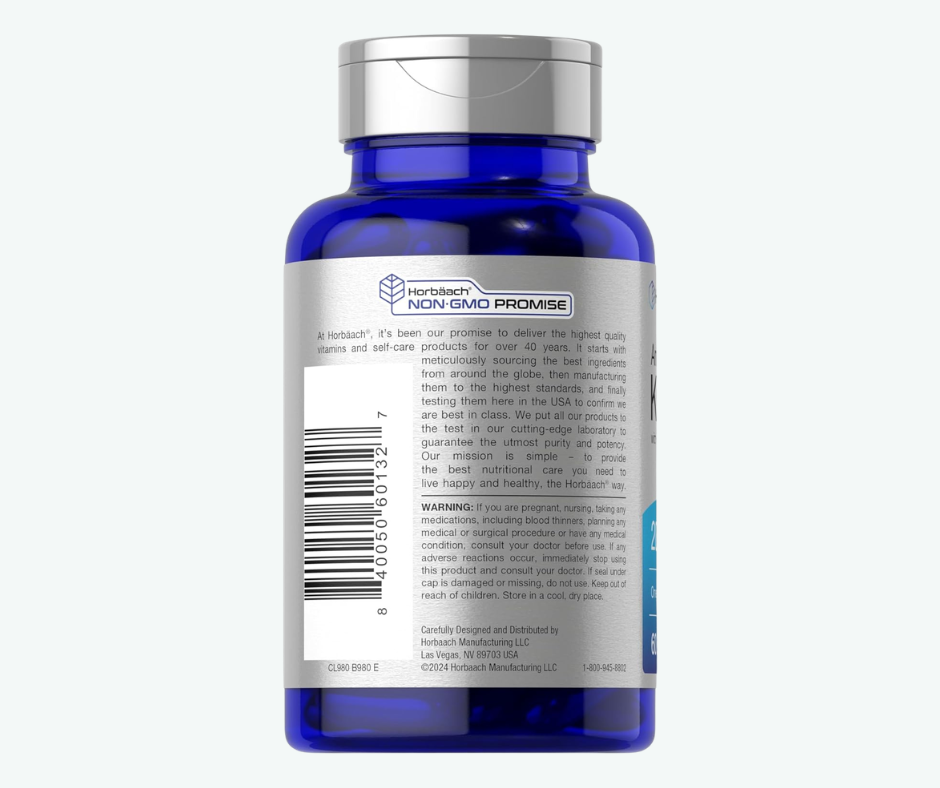 Horbäach Aceite de Krill Antártico 2000 mg con Astaxantina – Omega-3 EPA DHA – 60 Softgels
