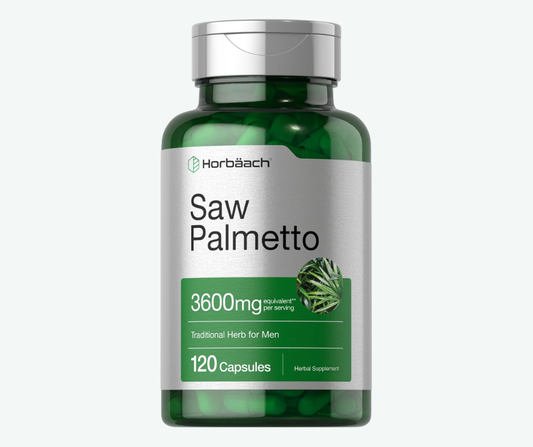 Horbäach - Saw Palmetto 3600 mg – Suplemento Herbal para Hombre | 120 Cápsulas