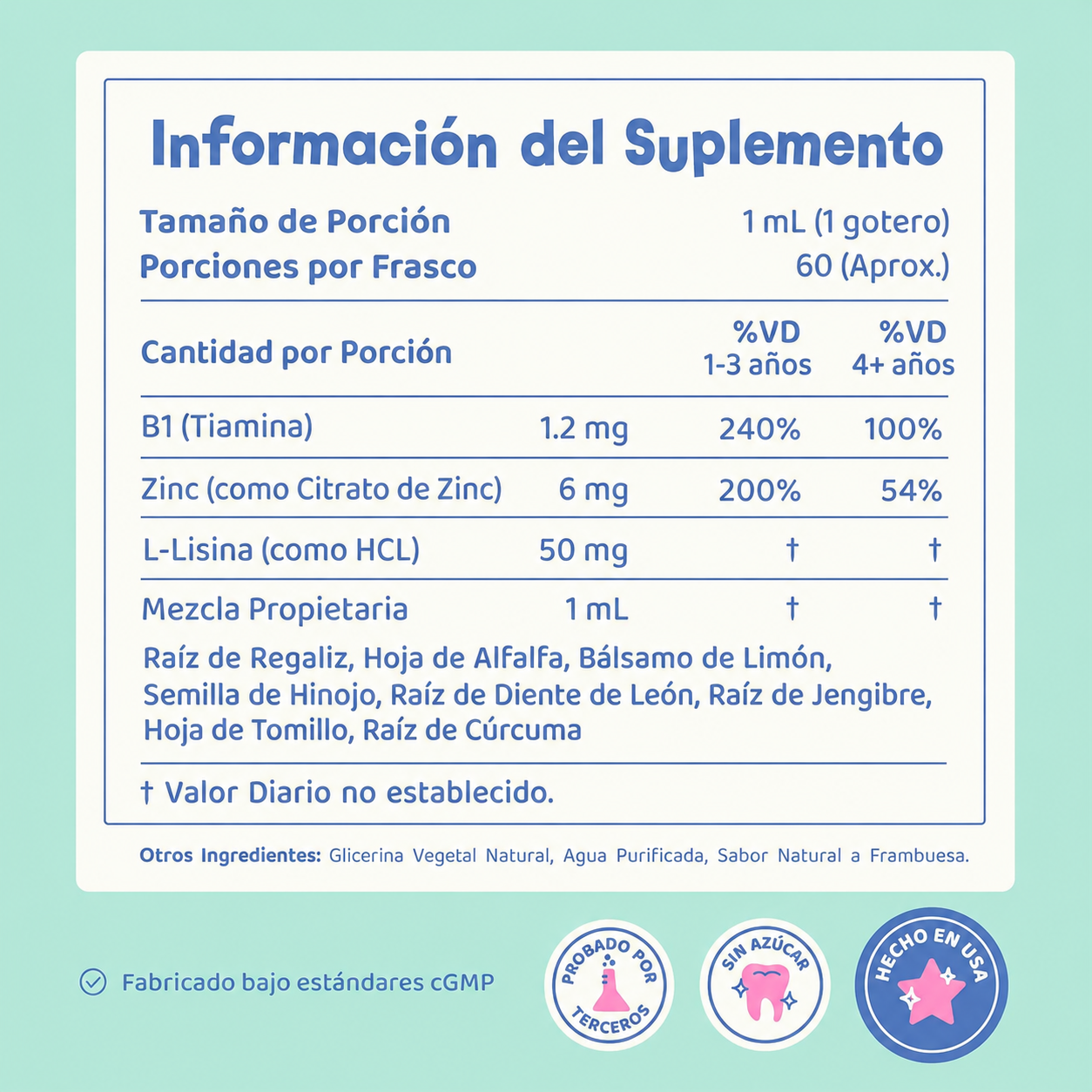 JoySpring - Hungry Hero - Gotas para el Apetito - L-lisina, Zinc y Vitaminas del Grupo B - Favorece una Alimentación Saludable y el Crecimiento de los Niños Quisquillosos con la Comida | 60 mL
