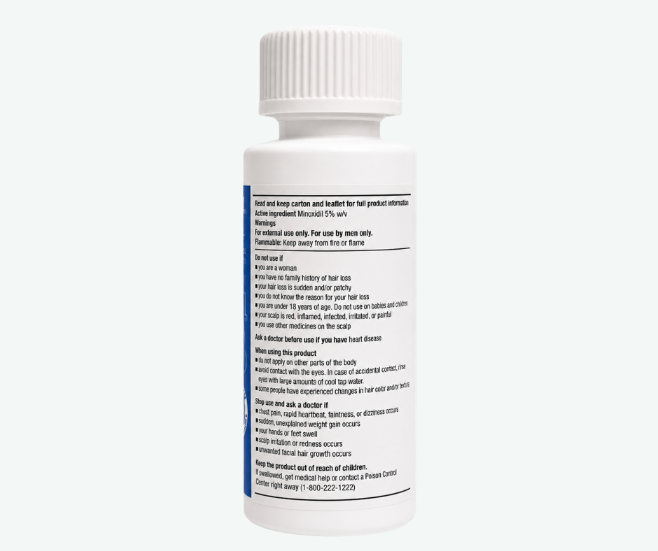 Kirkland - Minoxidil Líquido para Hombre - Tratamiento para la Regeneración Capilar, Vello Facial y Corporal de Alta Potencia al 5 % | 60 mL