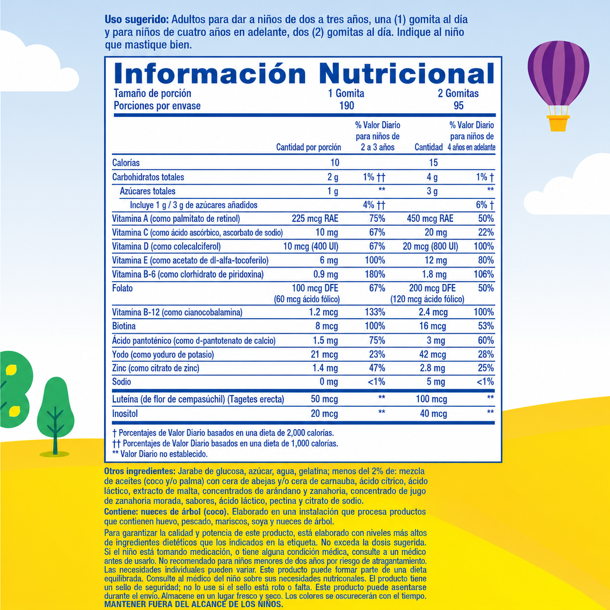 L'il Critters - Multivitamínico en Gomitas para Niños - Vitaminas Esenciales para el Crecimiento y la Energía con Vitamina C y D | Gomitas